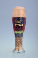 Abbildung der anteilig enthaltenen Rohstoffe pro Glas in dunklem Weißbier/ Weizenbier